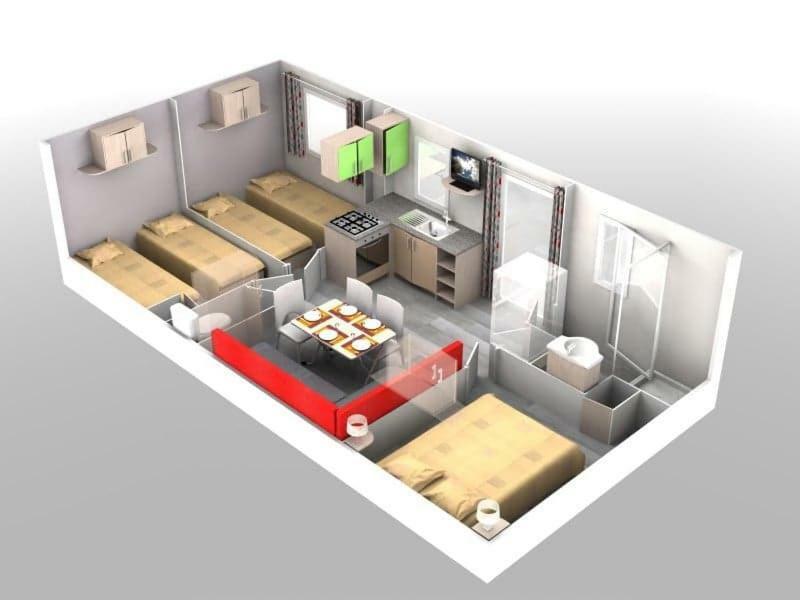 Mobilhome Climatise 3 Chambres วิค-ลา-การ์ดิโอล ภายนอก รูปภาพ